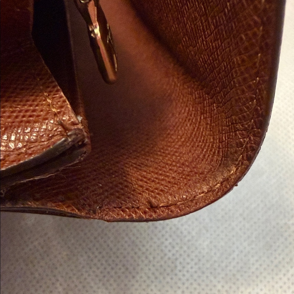 Louis Vuitton Sarah Long Brown Monogram Flap Snap Wallet Vintage - Picture 10 of 11